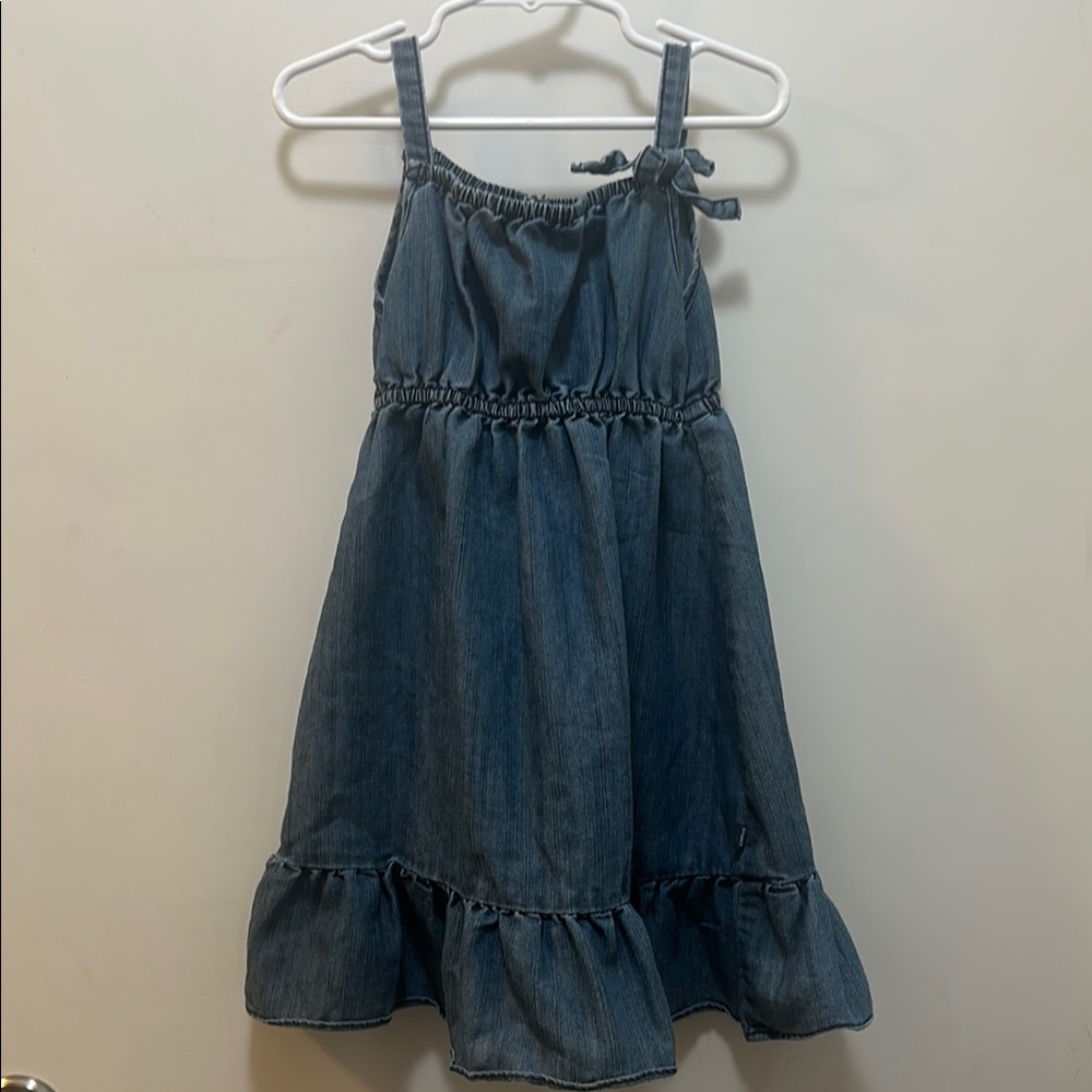 DKNY Stylish Blue Denim Kids Dress Size 5